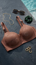 pack of 2 Orange Cotton Padded Bra For Women LB5006