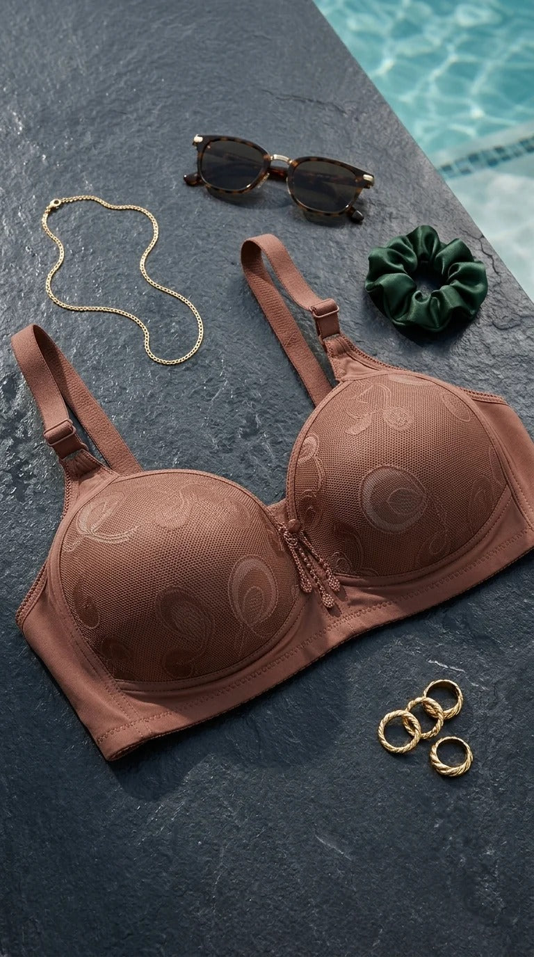 pack of 2 Orange Cotton Padded Bra For Women LB5006