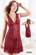 Bombshell Short Romantic Nighty For Women