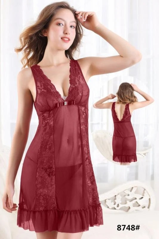 Bombshell Short Romantic Nighty For Women